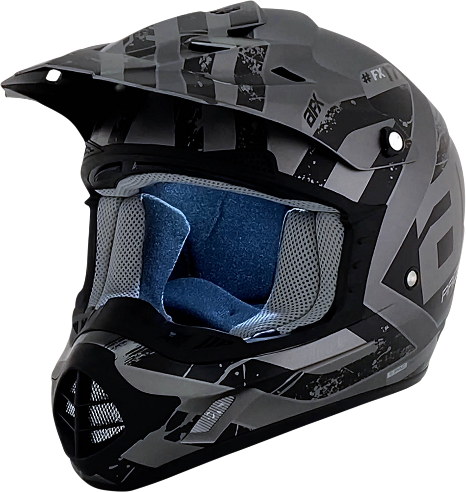 AFX FX-17 Helmet - Attack - Frost Gray/Matte Black - 4XL 0110-7636