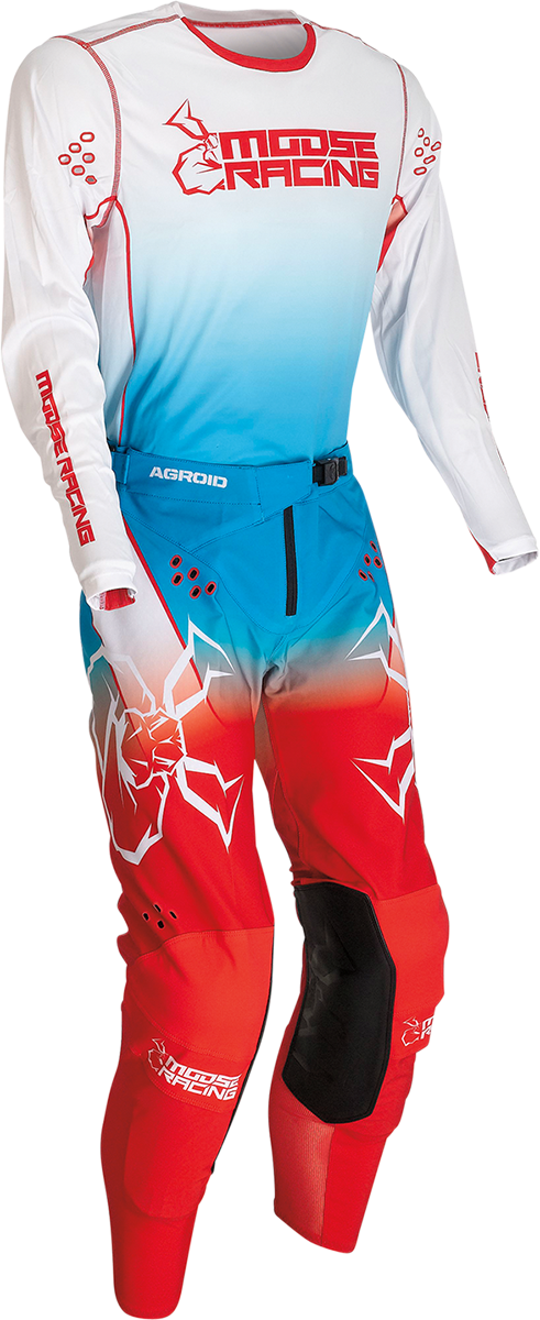 MOOSE RACING Agroid Trikot – Rot/Weiß/Blau – Größe L 2910-6990 