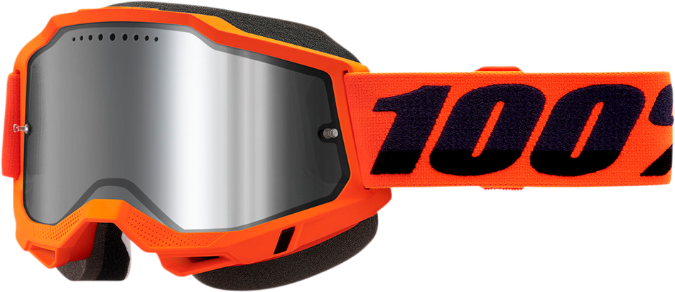 100% Accuri 2 Snow Goggles - Neon Orange - Silver Mirror 50022-00004