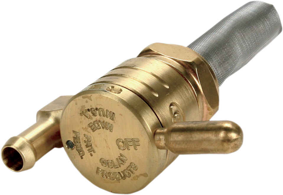 GOLAN PRODUCTS Downward Petcock - Raw Brass - 22mm 76-312D-BS