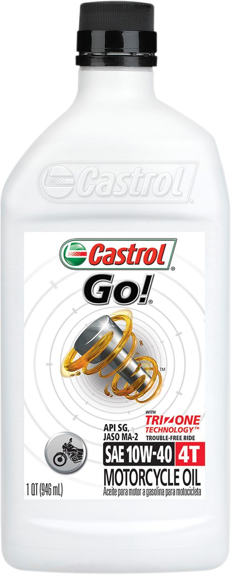 CASTROL Go! Mineral 4T Engine Oil - 10W-40 - 1 U.S. quart 15B64F