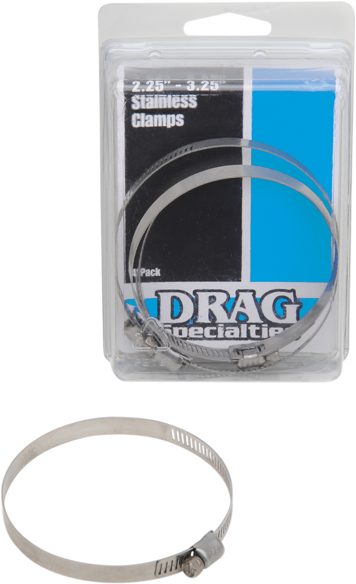 DRAG SPECIALTIES Clamps - Stainless Steel - 2.25"-3.25" 114-6244