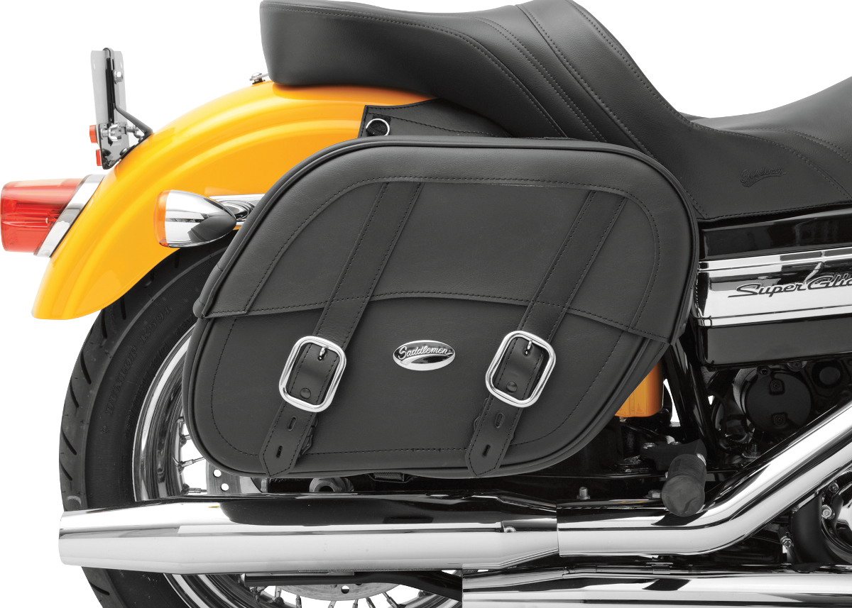 SADDLEMEN Drifter Saddlebags with Shock Cutaway - Black 3501-0576