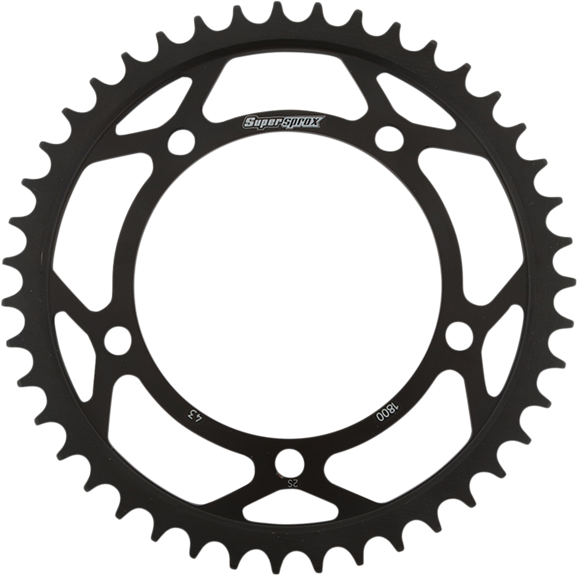 SUPERSPROX Rear Sprocket - 43 Tooth RFE-1800-43-BLK