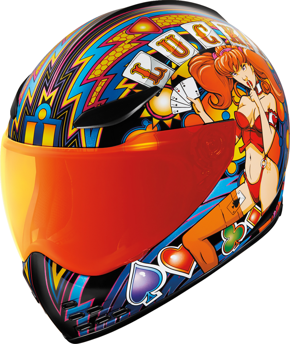 ICON Domain™ Helmet - Lucky Lid 4 - Red - Medium 0101-14953