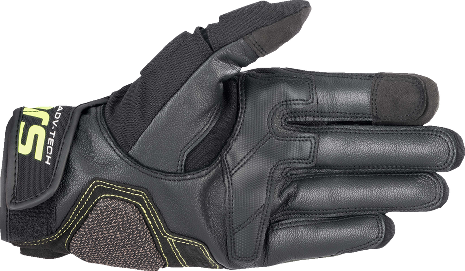 ALPINESTARS Halo Gloves - Forest Black/Fluo Yellow - 2XL 3504822-6085-2X