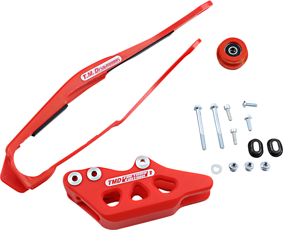 T.M. DESIGNWORKS Chain Guide/Slider - Honda - Red DCK-OR2-RD