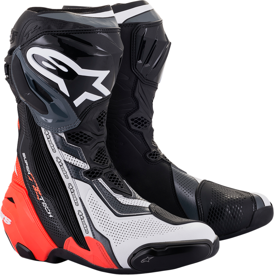 ALPINESTARS Supertech V Boots - Black/Red/White/Gray - US 9.5 / EU 44 2220121-1329-44
