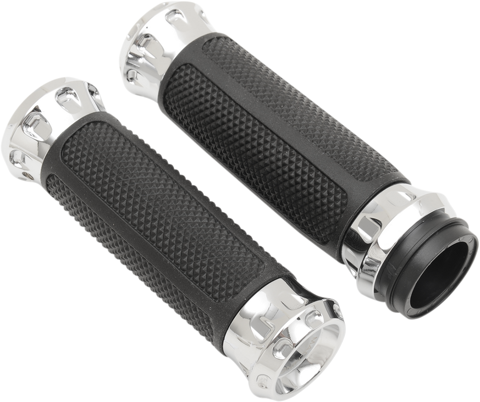 PERFORMANCE MACHINE (PM) Grips - Overdrive - TBW - Chrome 0063-2082-CH