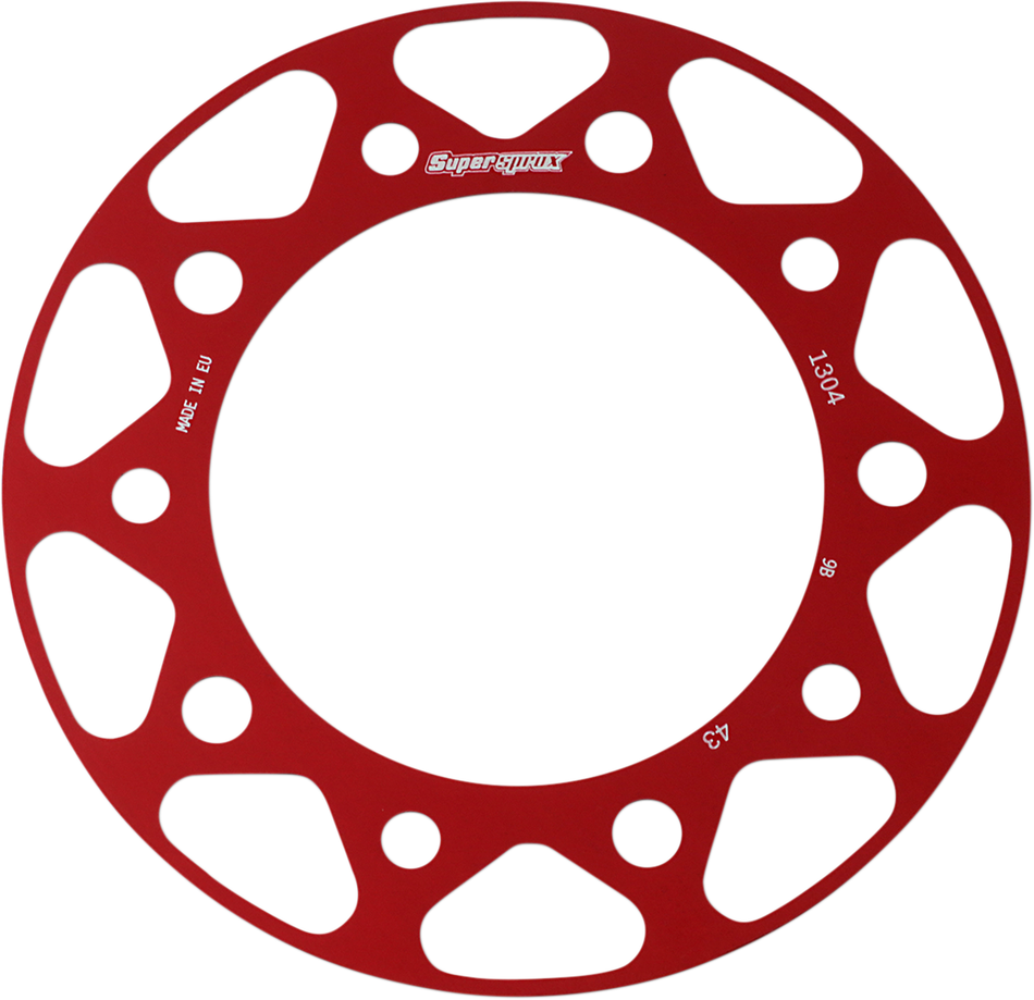 SUPERSPROX Edge Rear Sprocket Insert - Red RACD1304-43-RED