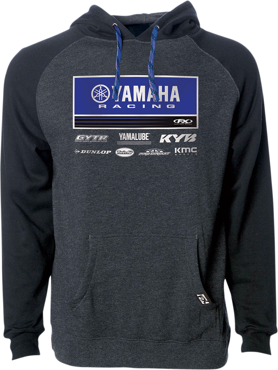 FACTORY EFFEX Yamaha 21 Racewear Hoodie – Anthrazit/Schwarz – Größe L 24-88224 