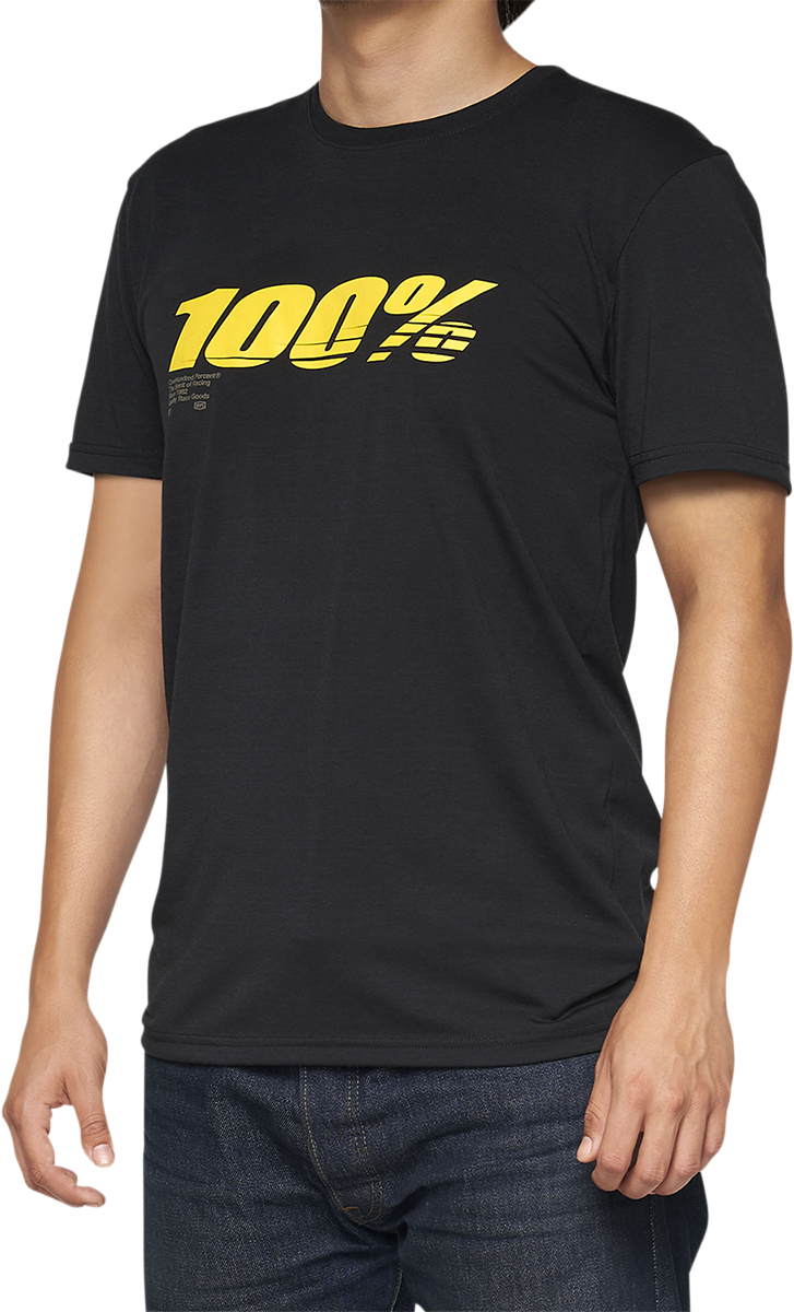 100% Tech Speed T-Shirt - Black - Large 35030-001-12