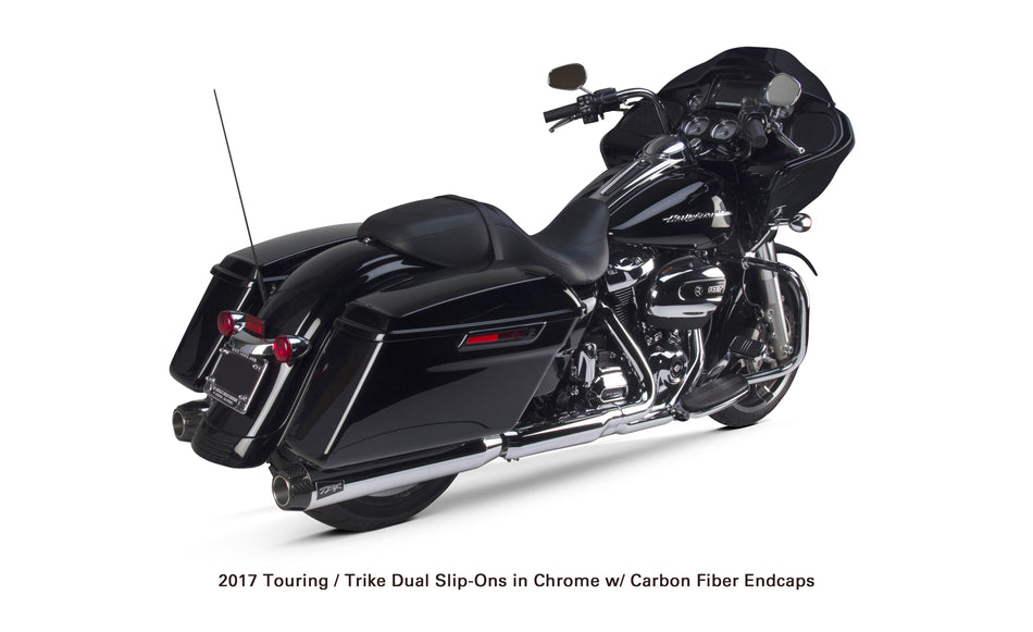 Two Brothers Harley Davidson Touring (2017-23) Negro con tapa negra - Número de pieza 005-4560499D-B 