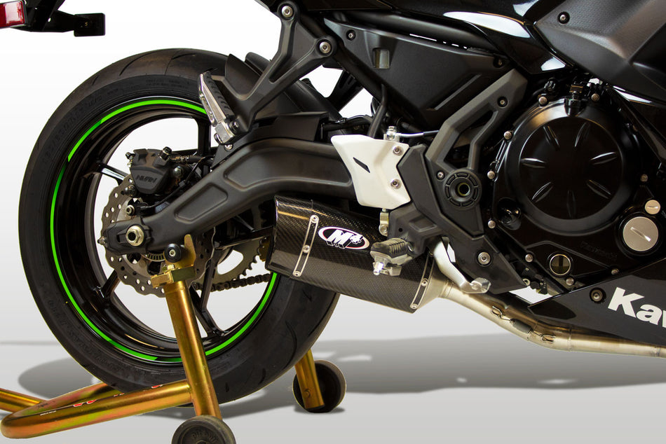 M4 Exhaust  stainless steel full system with carbon fiber canister Ninja 650/Z650 2021-2024 KA6624