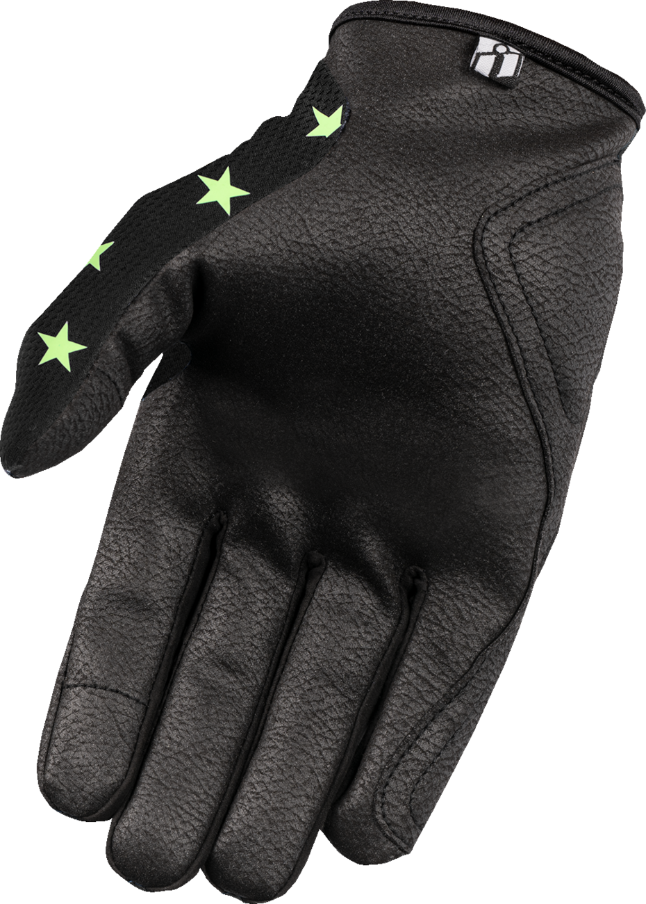 ICON Hooligan™ Old Glory Gloves - Glow - Small 3301-4692