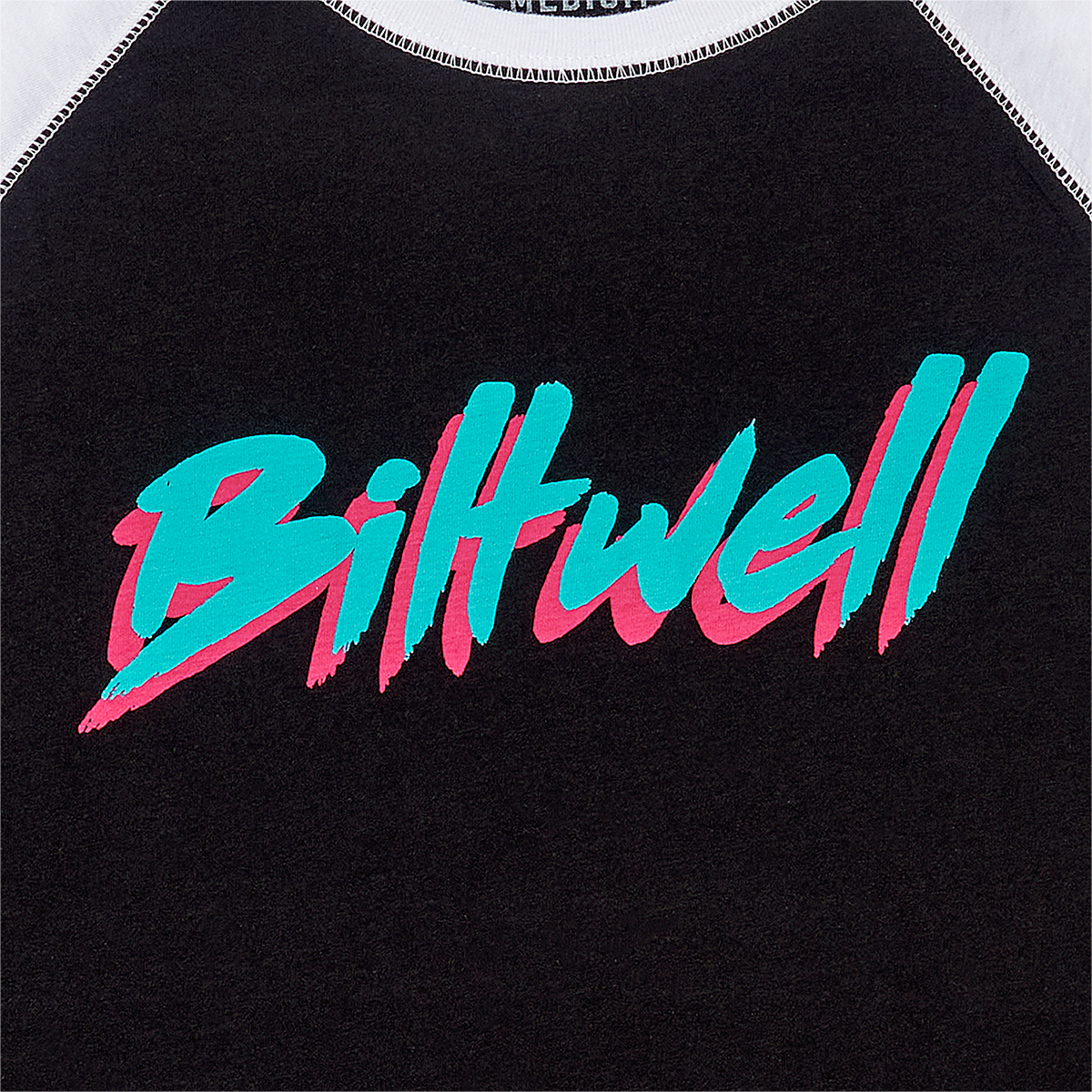 BILTWELL Women's 1985 Raglan T-Shirt - Black/White - Small 8144-060-002