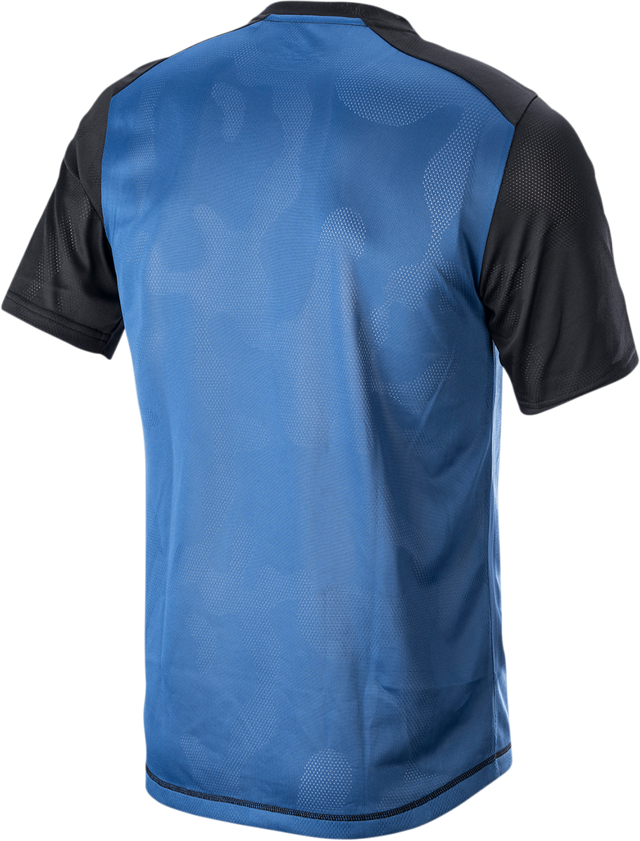 Camiseta ALPINESTARS Alps 4.0 V2 - Manga corta - Azul/Negro/Plata - Mediano 1765922-7318-MD 