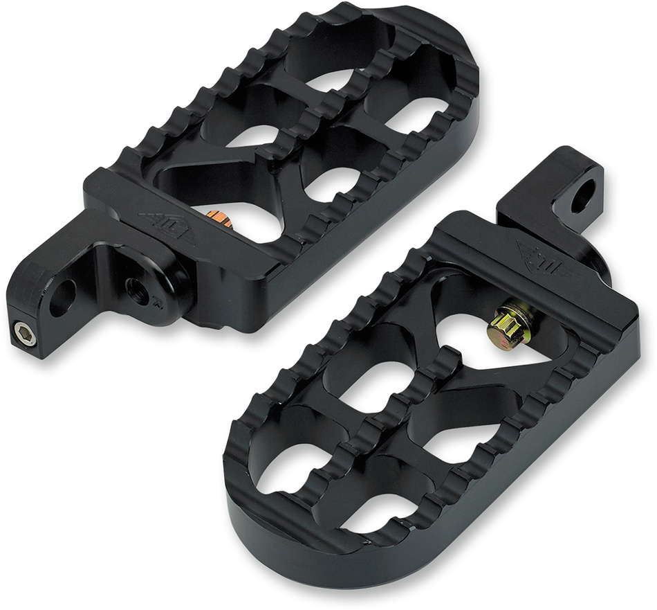 JOKER MACHINE Adjustable Serrated Long Footpegs - Black - XL 08-56-3B