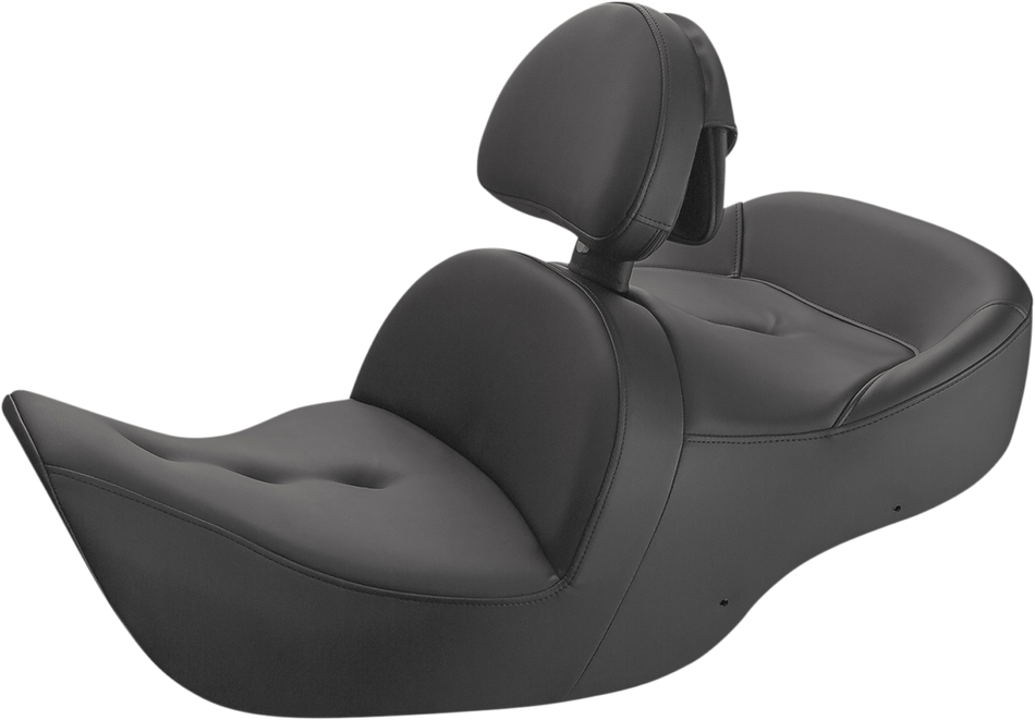 SADDLEMEN Seat - Roadsofa - With Backrest - Pillow Top - Black H01-07-181BR