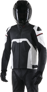 ALPINESTARS Core Leather Jacket - Black/White - US 40 / EU 50 3101316-12-50