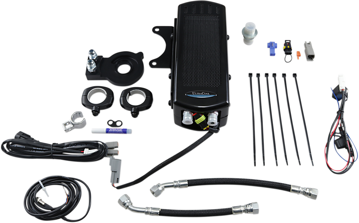 ULTRACOOL Side Mount Oil Cooler Kit - Gloss Black - Sportster SMSP-2G