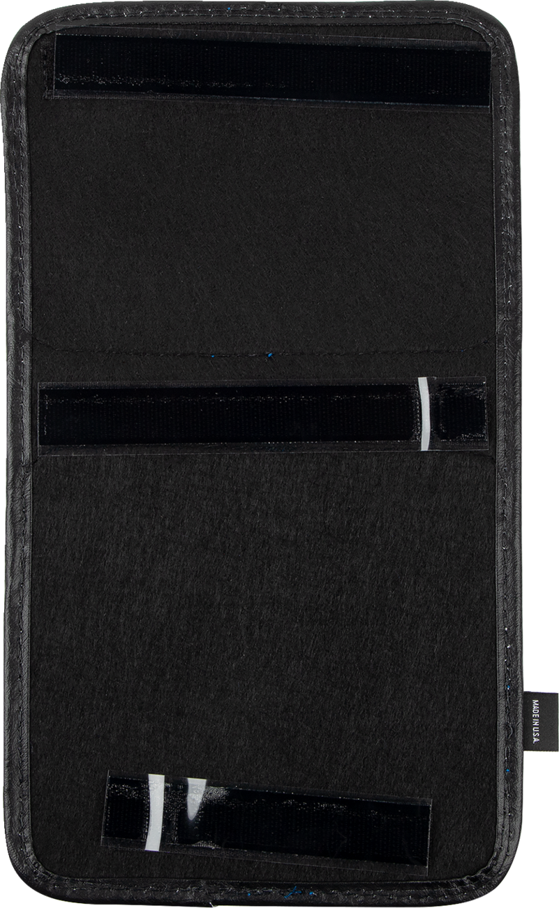 SHOW CHROME Kaliber Dash Pouch - Black with Blue Zipper H44-4ZBLUE
