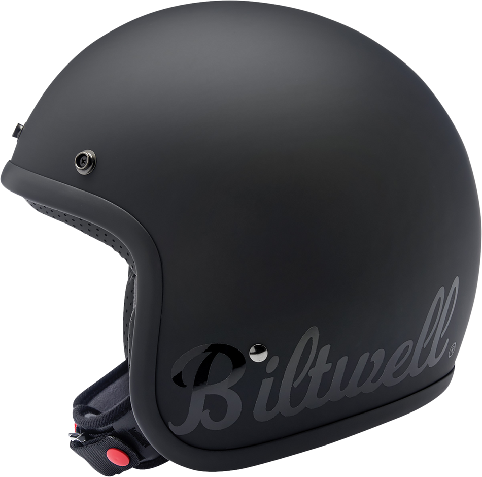 BILTWELL Bonanza Helmet - Flat Black Factory - XS 1001-638-201