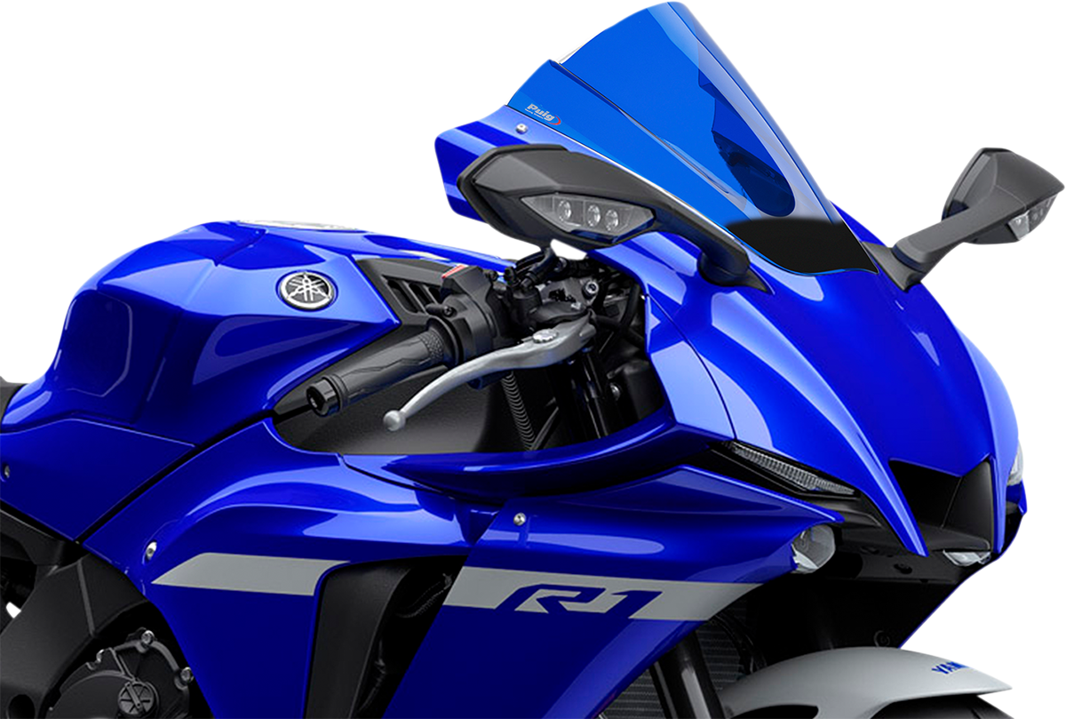 PUIG HI-TECH PARTS Race Windscreen - Blue - YZF-R1 3826A