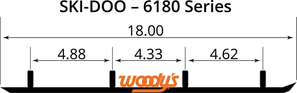 WOODY'S Extender Trail III Flat-Top Runner ESD3-6180