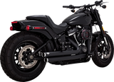 VANCE & HINES Big Shots Staggered Exhaust System - Black 47339