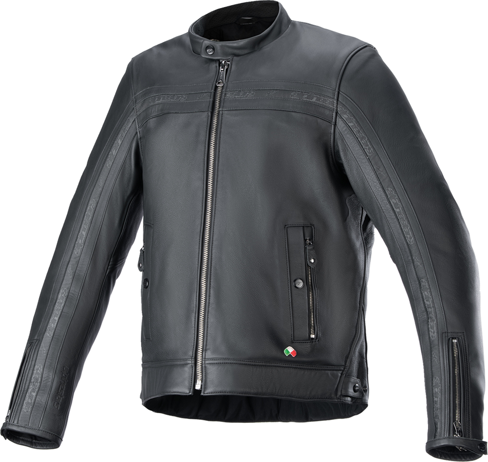 ALPINESTARS Dyno Leather Jacket - Black/Black - Small 3103924-1100-S