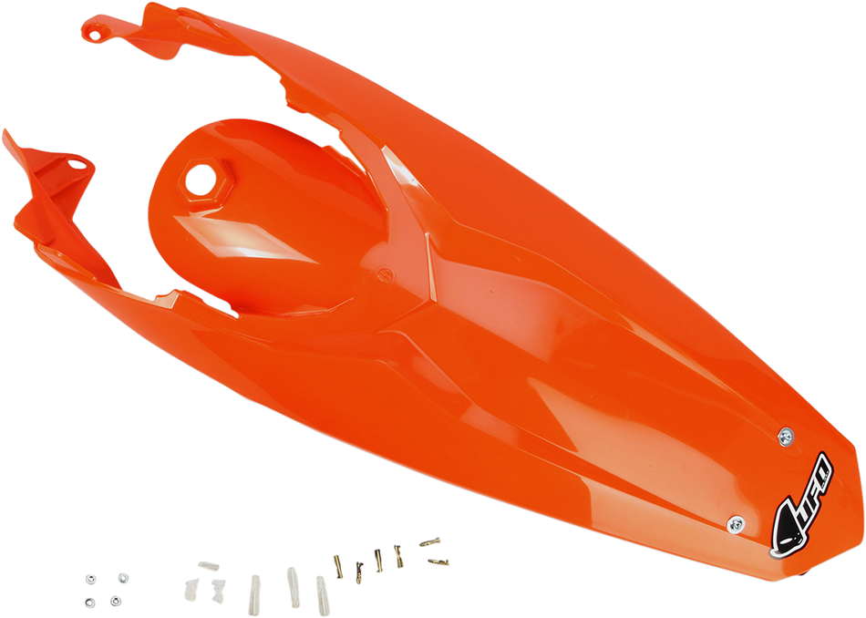 UFO Enduro Rear Fender with Light - '98-'20 KTM Orange KT04027-127
