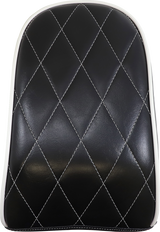 LE PERA Bare Bones Pillion Pad - Diamond - Black w/ White Stitch - FL/FX '18-'22 LYB-007PDMWTP