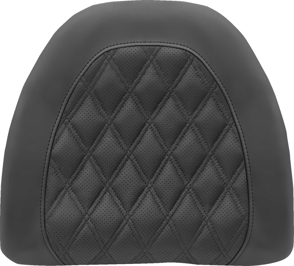 SADDLEMEN Tour-Pak Backrest Pad Cover - Lattice Stitched - Black 88-11884LS
