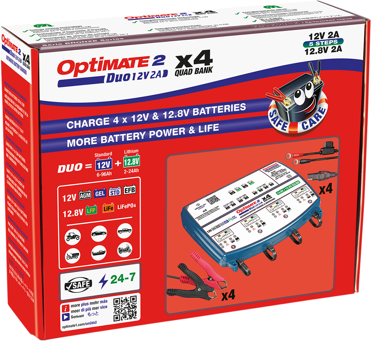 TECMATE Battery Charger/Maintainer - 4-Bank TM-575