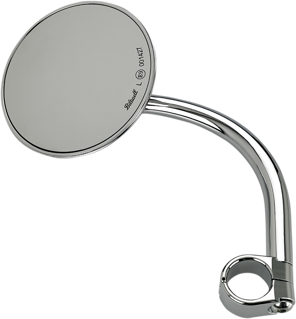 BILTWELL Mirror w/mount - Round - Chrome 6503-501-531