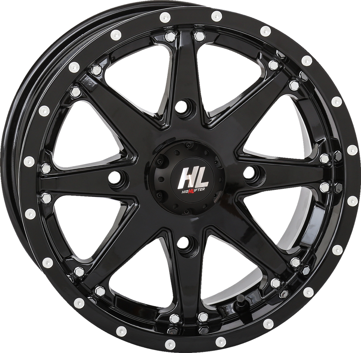 Rueda HIGH LIFTER - HL10 - Delantera/Trasera - Negro brillante - 14x7 - 4/156 - 5+2 (+30 mm) 14HL10-1256