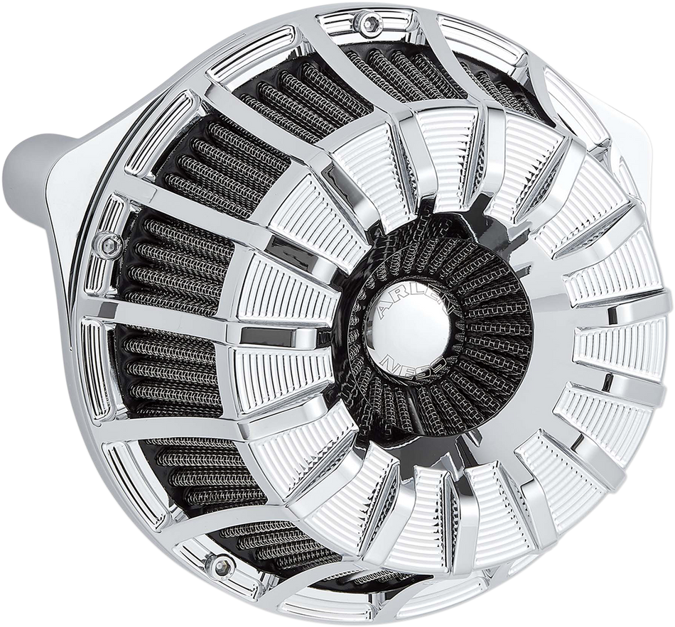ARLEN NESS 15-Spoke Air Cleaner - Chrome - Twin Cam Cable 18-992