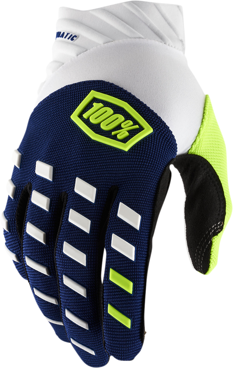 100% Airmatic Gloves - Navy/White - Large 10000-00017