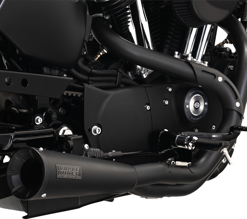 VANCE & HINES Upsweep 2-into-1 Exhaust System - Stainless Steel - Black 47627