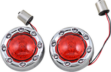 CUSTOM DYNAMICS Bullet Turn Signal 1156 - Chrome - Red Lens PB-BR-RR 56-CR