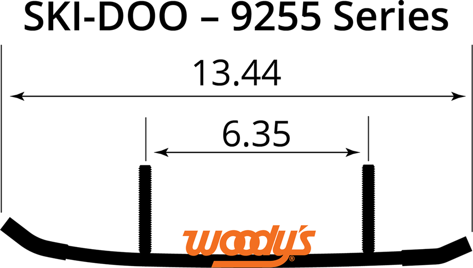 WOODY'S Top-Stock Hard Surface Bar - 4" - 60 HSD-9255