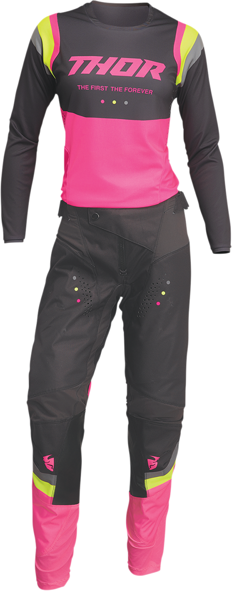 THOR Women's Pulse Rev Pants - Charcoal/Pink - 9/10 2902-0298