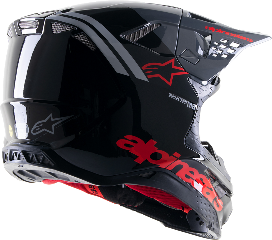 ALPINESTARS Supertech M8 Helmet - Radium 2 - MIPS® - Gloss Black/Neon Red - XL 8301523-1397-XL