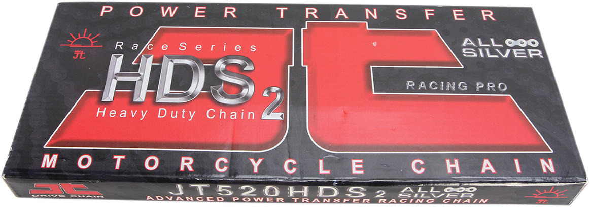 JT CHAINS 520 HDS - Ultimate Competition Chain - Nickel - 120 Links JTC520HDSNN120S