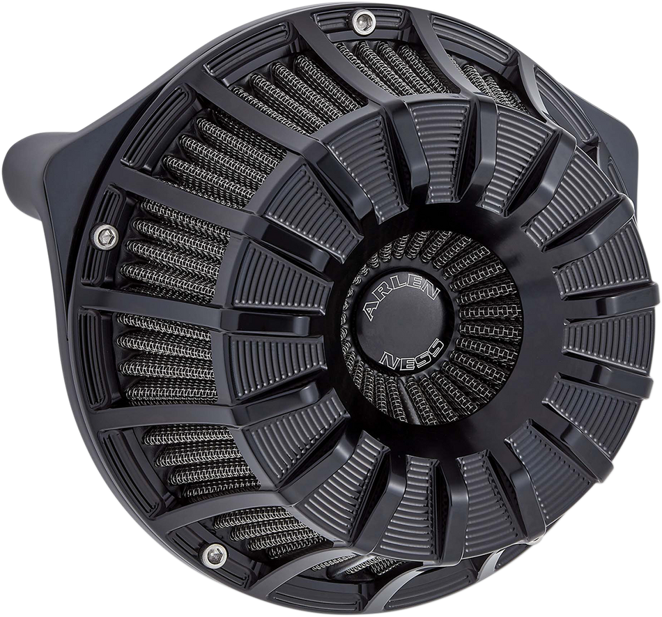 ARLEN NESS 15-Spoke Air Cleaner - Black - Twin Cam Cable 18-993