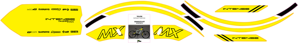 D'COR VISUALS Graphics Kit for Tazer MX - Yellow 10-80-100-YL