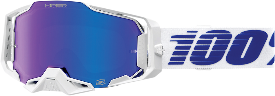 100% Armega Goggles - Izi - HiPER Blue Mirror 50003-00004