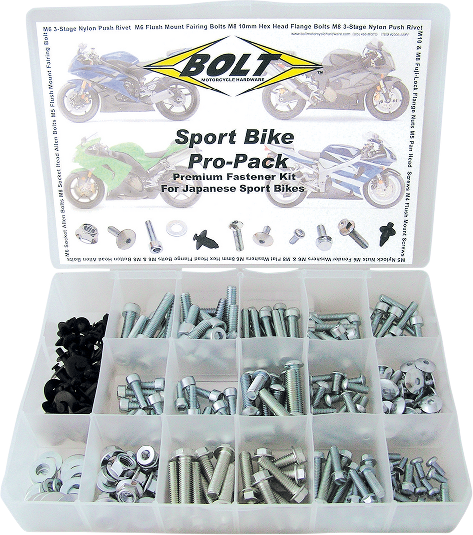 Paquete profesional BOLT Sportbike - 250 piezas 2006-SBPP 