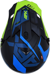 AFX FX-17 Helmet - Aced - Blue/Lime - Large 0110-6501